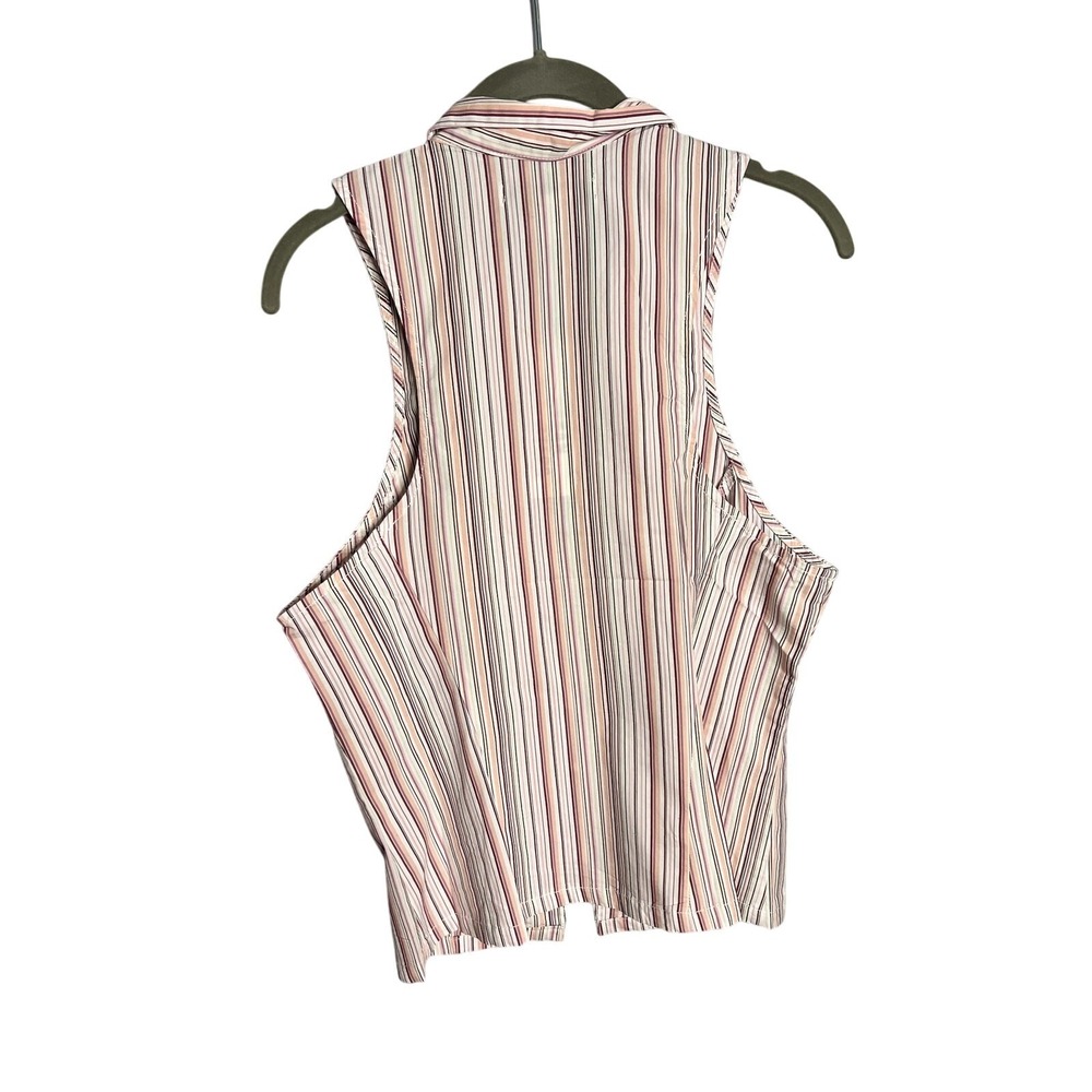 Urban Outfitters White Striped Collared Tank Top - Picture 6 of 8
